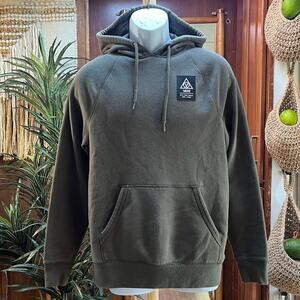 VANS Versa RARE Olive Green Hoodie | S | DWR Water Repellent Skate Sweatshirt